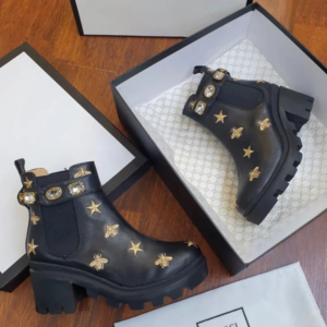 Leather Ankle Boot with Belt