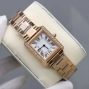 Tank Anglaise Quartz Rose Gold Watch