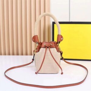 Canvas Drawstring Bucket Bag