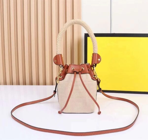 Canvas Drawstring Bucket Bag