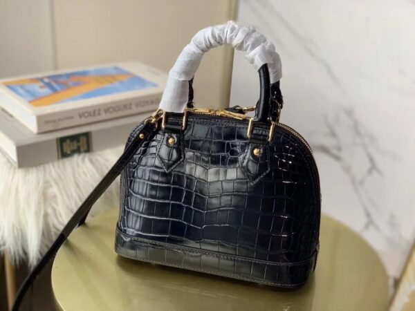 Alma BB Crocodilien Handbag Black - Image 3